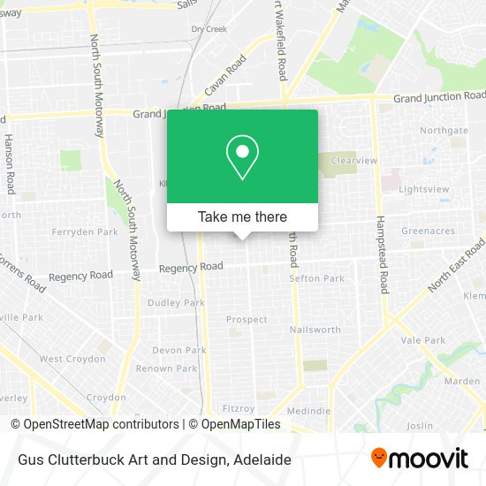 Gus Clutterbuck Art and Design map