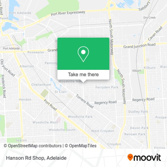 Hanson Rd Shop map