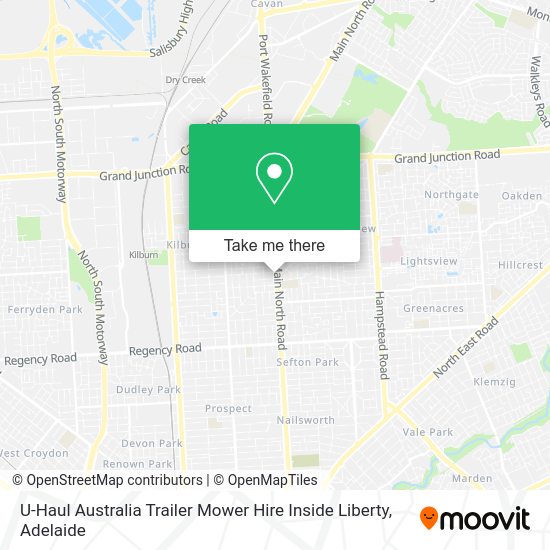 U-Haul Australia Trailer Mower Hire Inside Liberty map