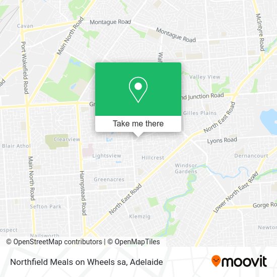 Northfield Meals on Wheels sa map