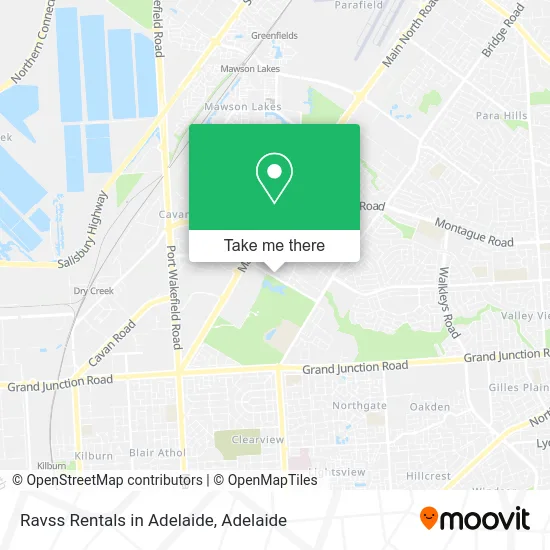 Mapa Ravss Rentals in Adelaide