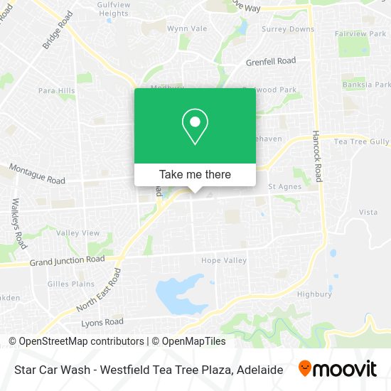 Star Car Wash - Westfield Tea Tree Plaza map