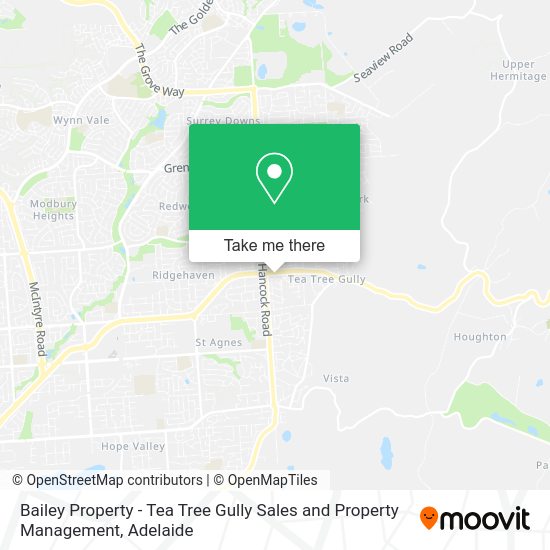 Bailey Property - Tea Tree Gully Sales and Property Management map