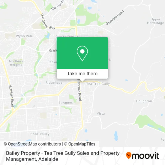Bailey Property - Tea Tree Gully Sales and Property Management map