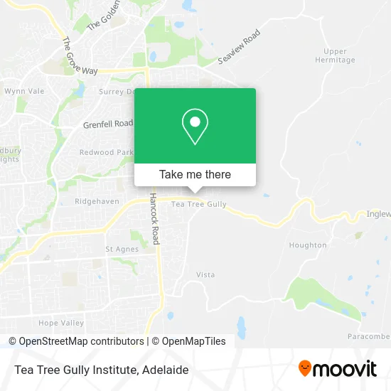 Mapa Tea Tree Gully Institute