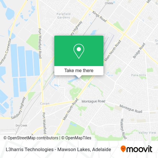 L3harris Technologies - Mawson Lakes map