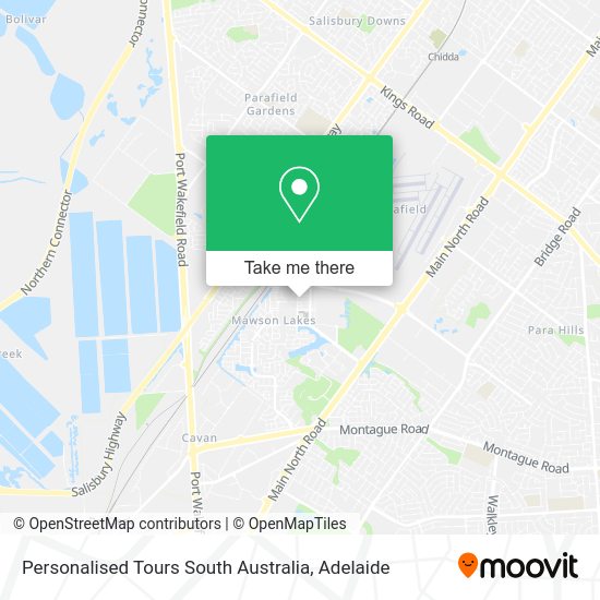 Personalised Tours South Australia map