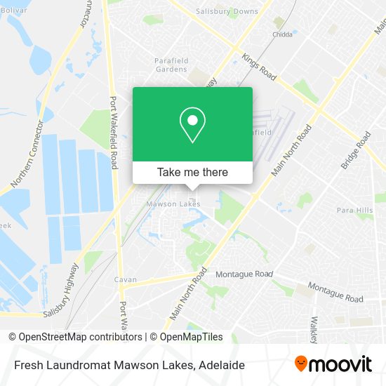 Fresh Laundromat Mawson Lakes map