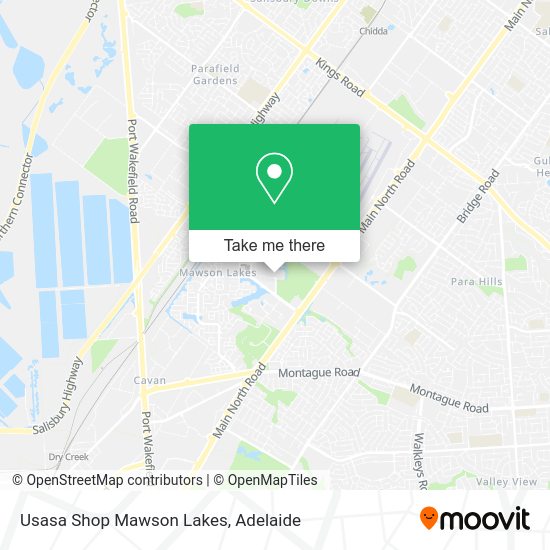 Usasa Shop Mawson Lakes map