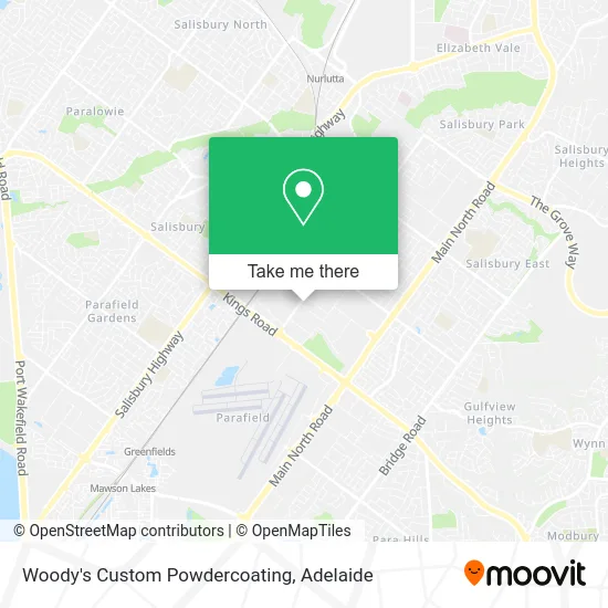 Mapa Woody's Custom Powdercoating