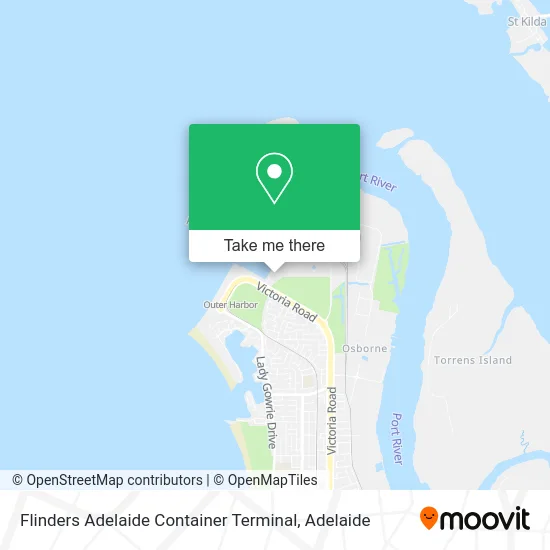 Mapa Flinders Adelaide Container Terminal