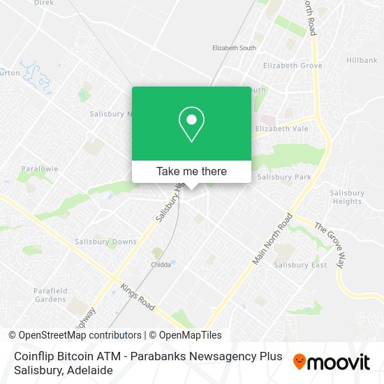Coinflip Bitcoin ATM - Parabanks Newsagency Plus Salisbury map