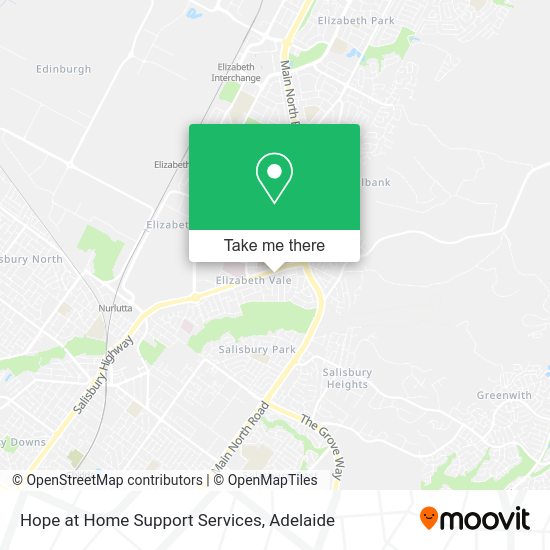 Hope at Home Support Services map