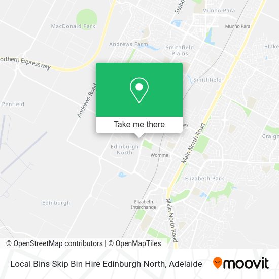 Local Bins Skip Bin Hire Edinburgh North map