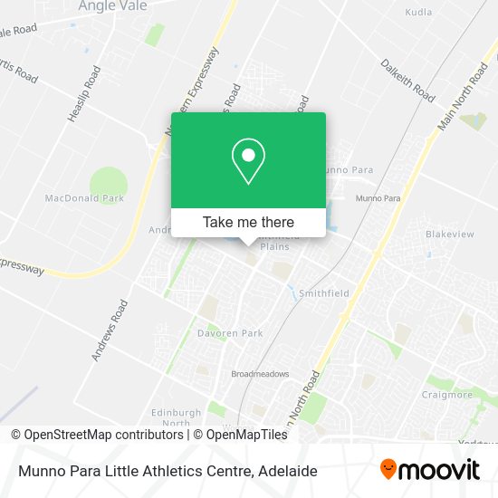 Munno Para Little Athletics Centre map
