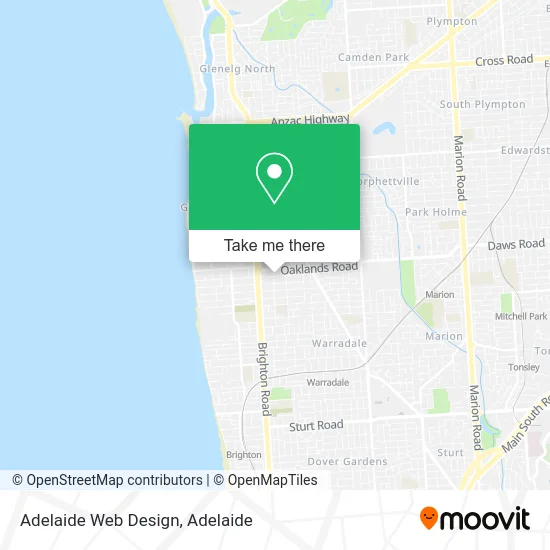 Mapa Adelaide Web Design