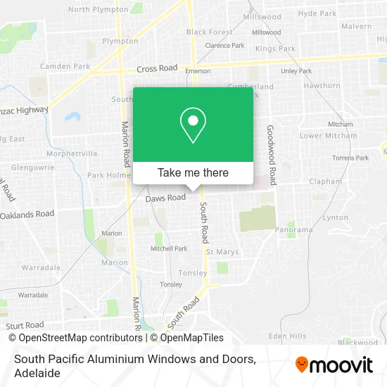 South Pacific Aluminium Windows and Doors map