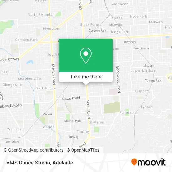 Mapa VMS Dance Studio