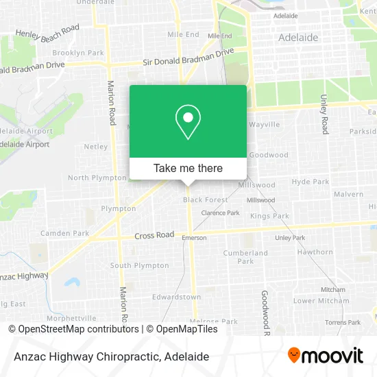 Mapa Anzac Highway Chiropractic