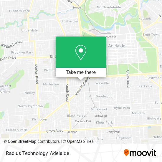 Mapa Radius Technology