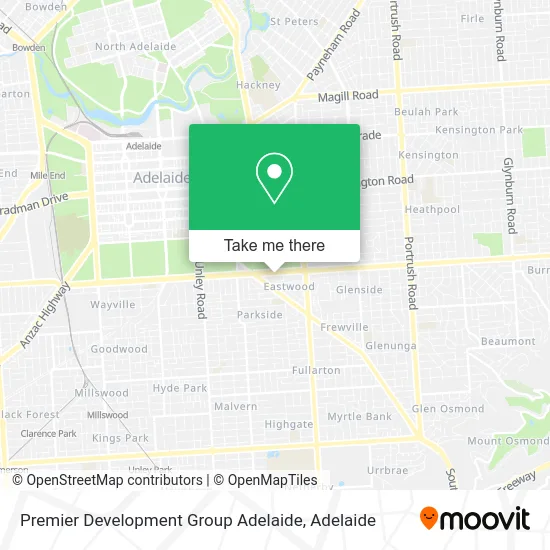 Mapa Premier Development Group Adelaide