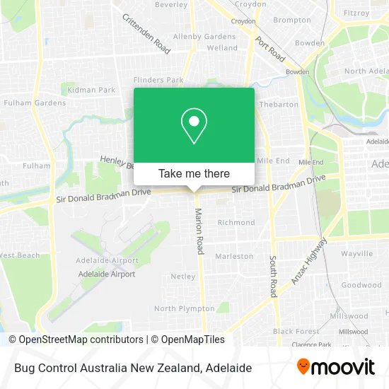Mapa Bug Control Australia New Zealand