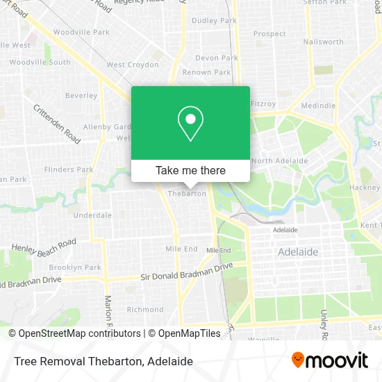 Mapa Tree Removal Thebarton