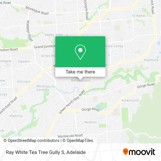 Mapa Ray White Tea Tree Gully S