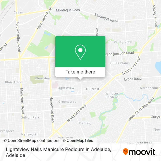 Lightsview Nails Manicure Pedicure in Adelaide map