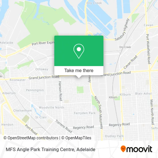 Mapa MFS Angle Park Training Centre