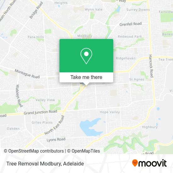 Mapa Tree Removal Modbury