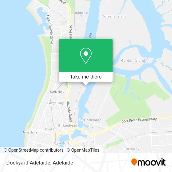 Mapa Dockyard Adelaide