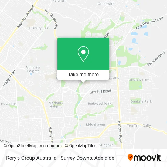 Mapa Rory's Group Australia - Surrey Downs