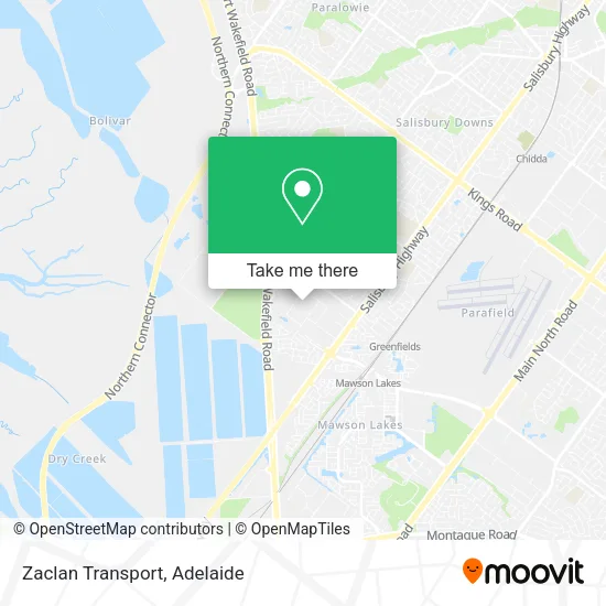 Zaclan Transport map