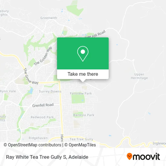 Mapa Ray White Tea Tree Gully S