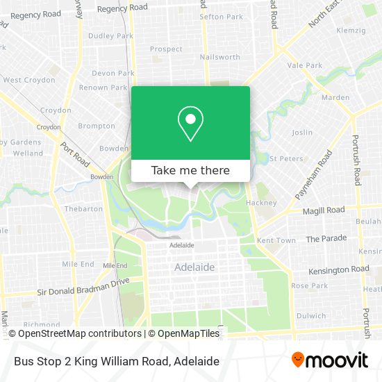Bus Stop 2 King William Road map
