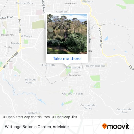 Wittunga Botanic Garden map
