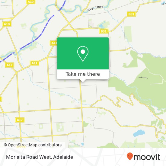 Morialta Road West map