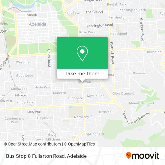 Bus Stop 8 Fullarton Road map