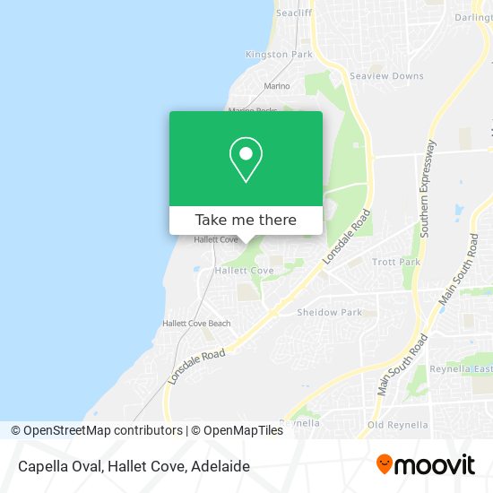 Capella Oval, Hallet Cove map