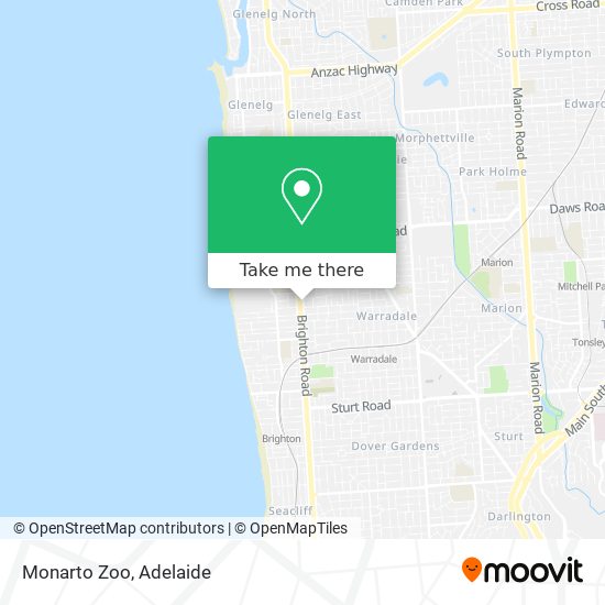 Mapa Monarto Zoo