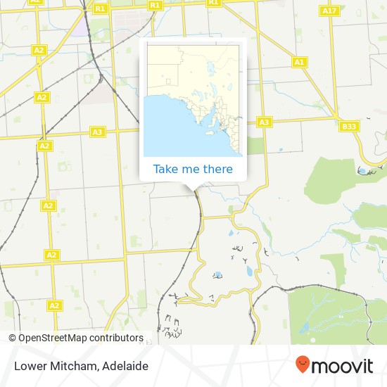 Lower Mitcham map