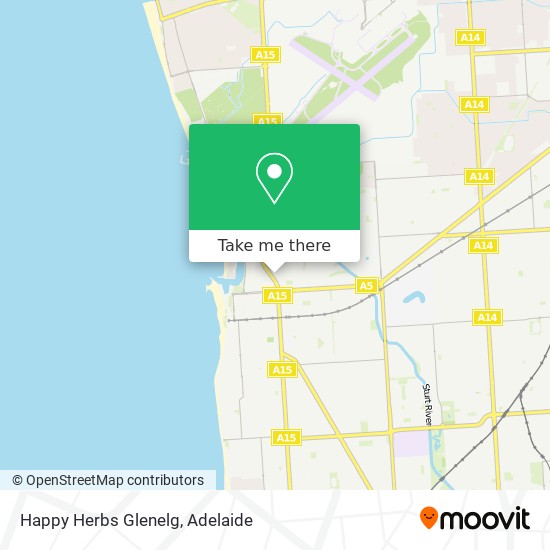 Happy Herbs Glenelg map