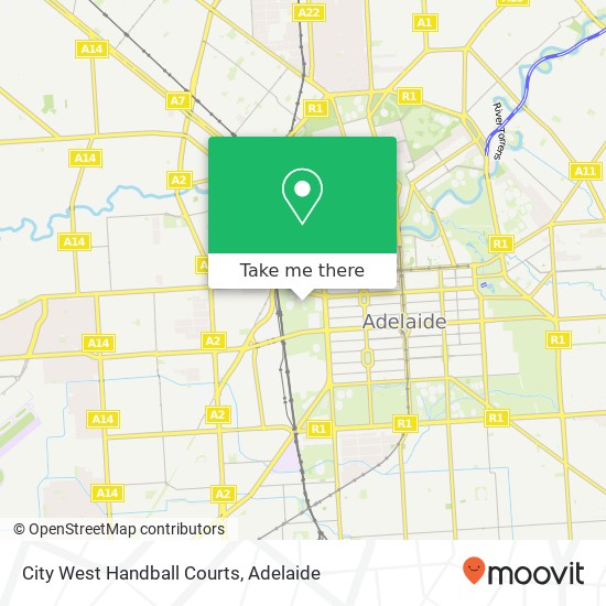 City West Handball Courts map