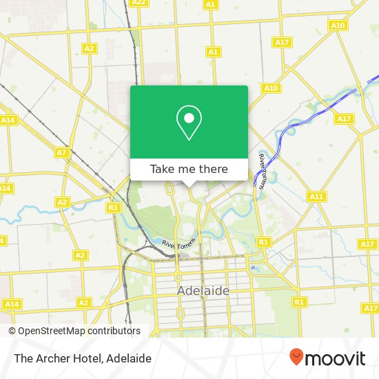 The Archer Hotel map