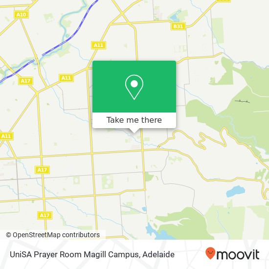 UniSA Prayer Room Magill Campus map