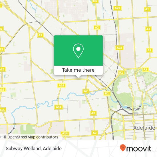 Mapa Subway Welland