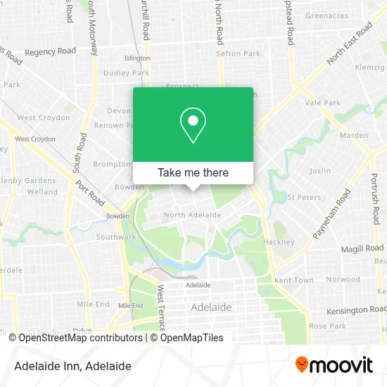 Mapa Adelaide Inn