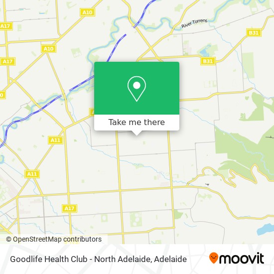 Goodlife Health Club - North Adelaide map