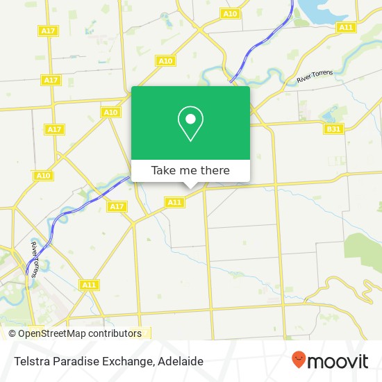 Mapa Telstra Paradise Exchange